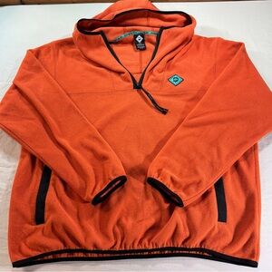 Outdoor Afro x Rei Co-Op Hoodie Mens XL Orange 1/4 Zip Hooded Fleece  Sweatshirt
